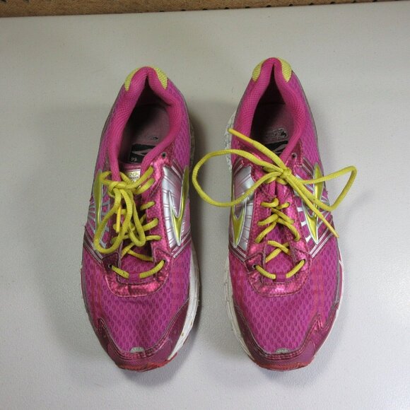 Brooks womens red gray yellow Adrenaline GTS 14 running shoes 4.5 D - Picture 3 of 7